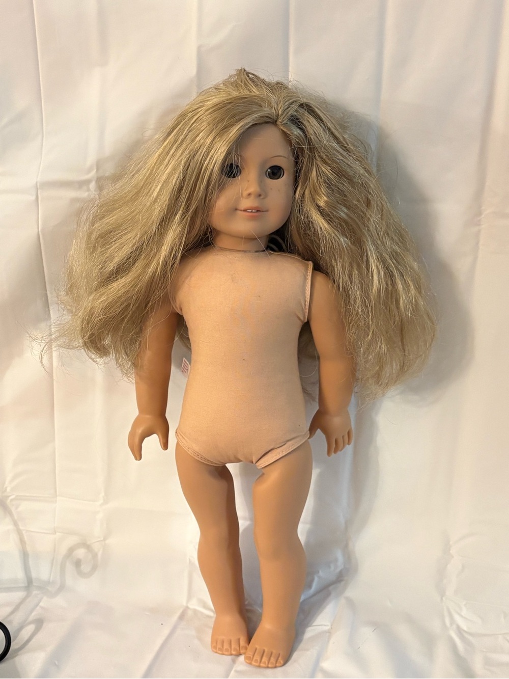 American Girl Blonde Hair Doll with Nude Bodysuit